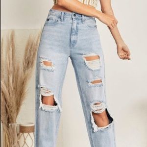 HIGH RISE 90’S BAGGY DESTROYED 498840632794